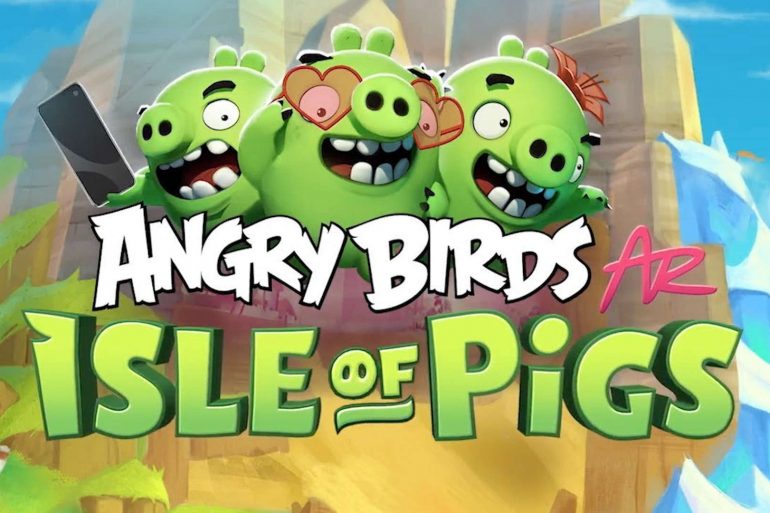 angry birds ar isle of pigs