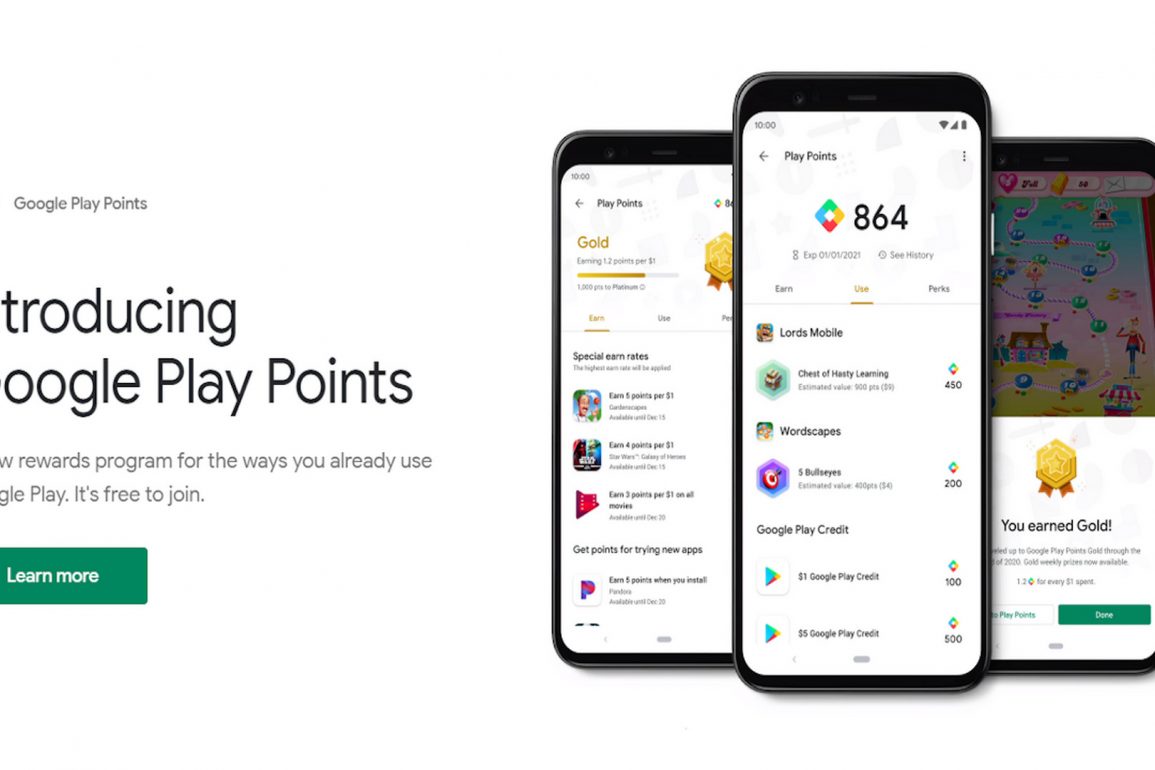 come funzionano i google play points