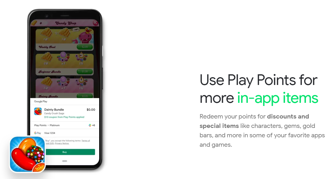 google play point acquisti in app