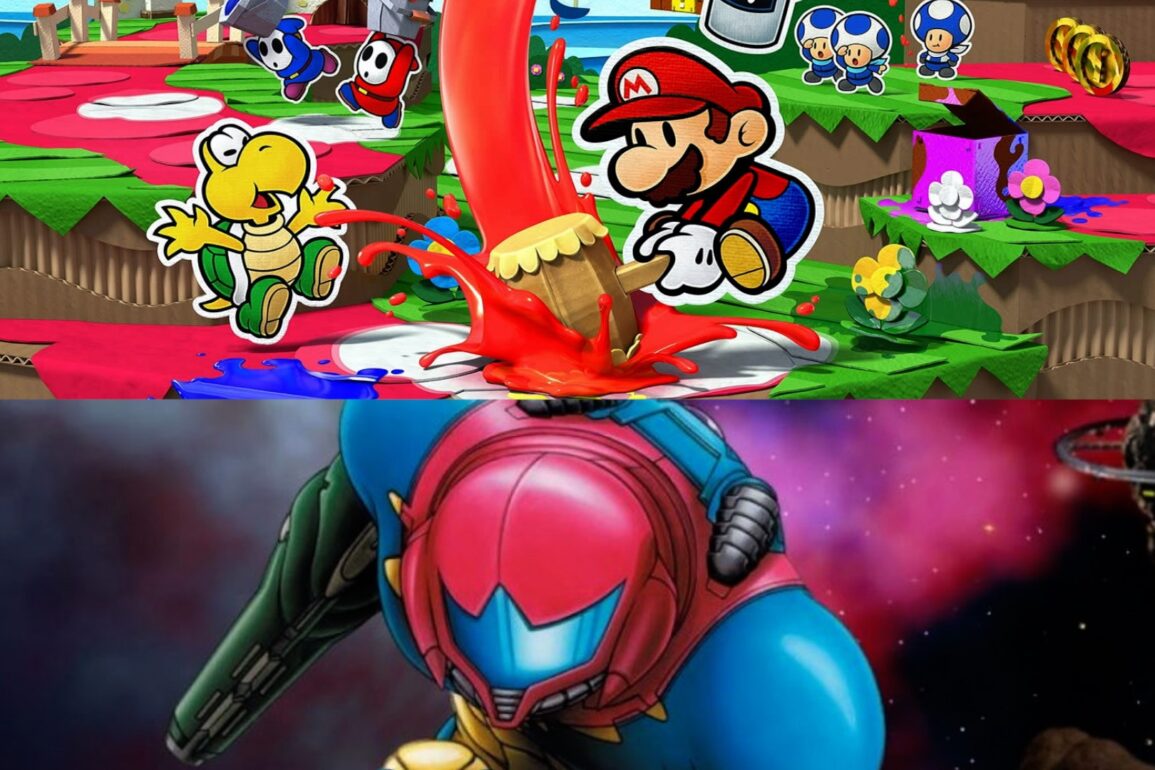 nintendo switch paper mario e metroid 2d