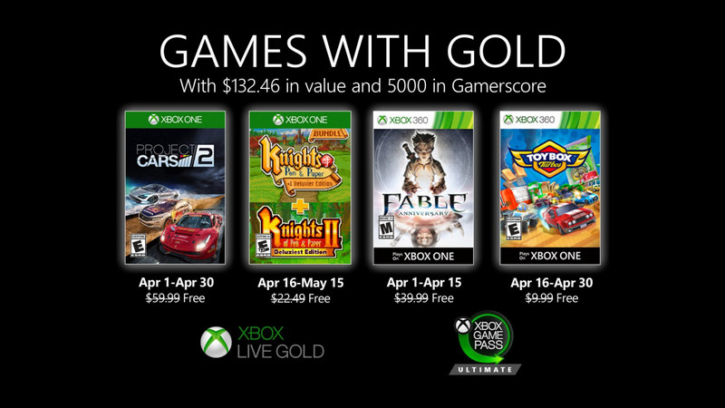 games with gold aprile 2020 xbox one giochi gratis