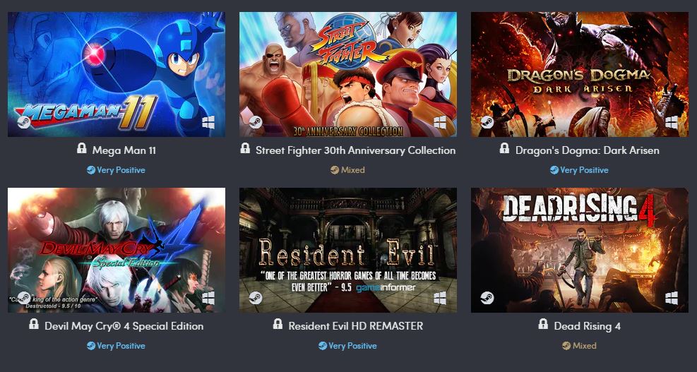 Humble Bundle Capcom Mega Bundle