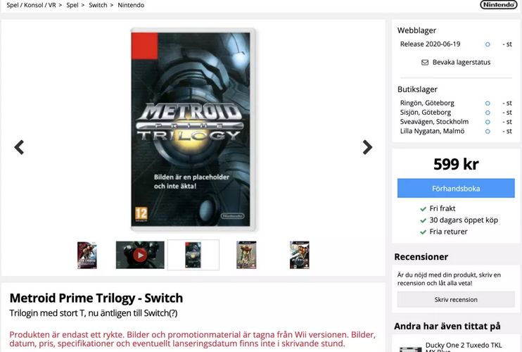 metroid prime trilogy nintendo switch uscita 2