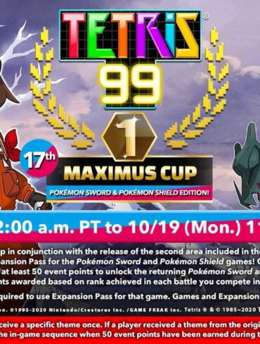 tetris 99 tema pokémon spada scudo nintendo switch